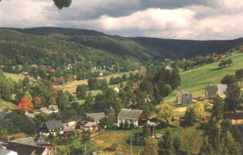 Blick in das schöne Muldental mit Holzhau